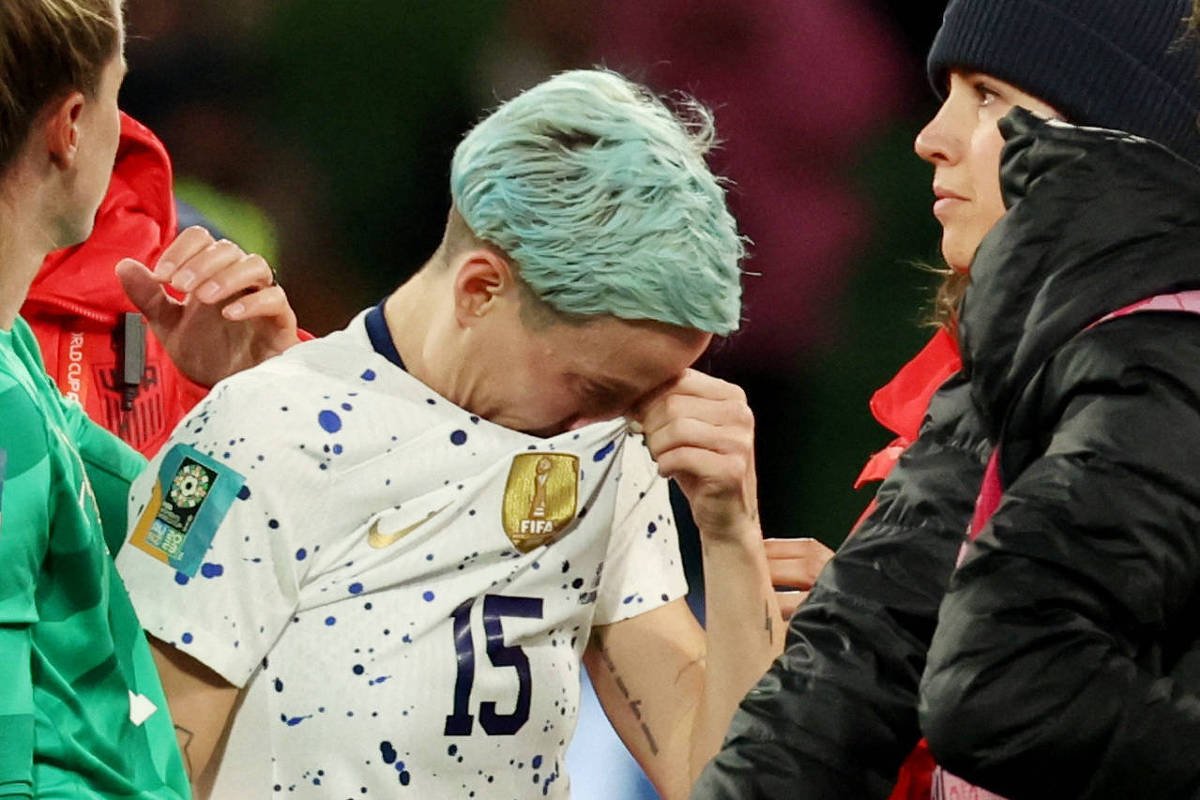 Megan Rapinoe se despede do futebol com eliminação dos EUA