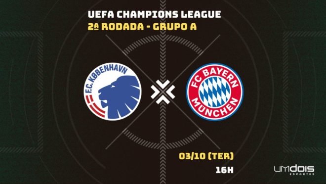 Copenhagen x Bayern de Munique: onde assistir, horário, escalações