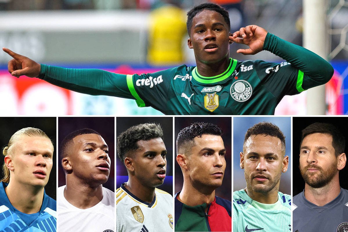 Endrick aos 17 bate astros do futebol deste século aos