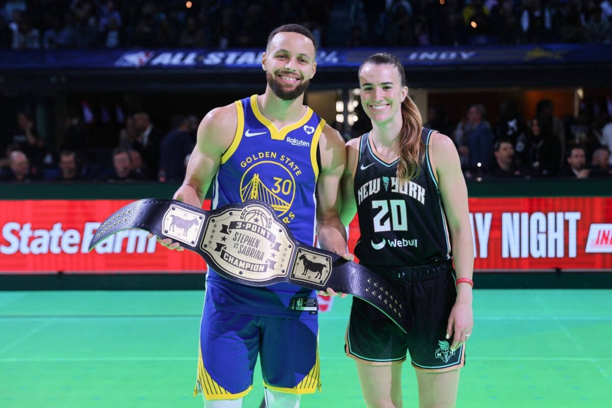 Curry supera Sabrina Ionescu em histórica competição de arremessos de