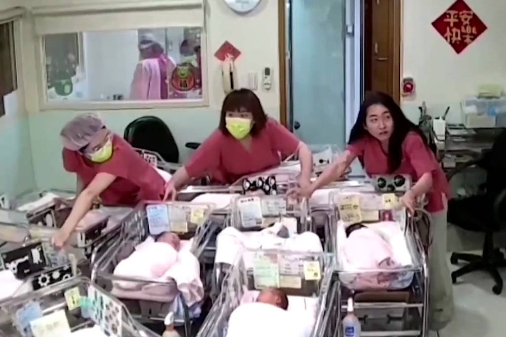Vídeo: Enfermeiras protegem bebês durante sismo em Taiwan - 04/04/2024