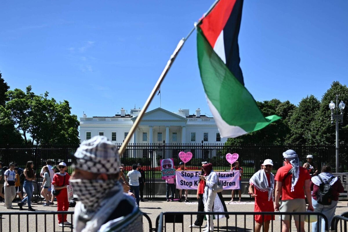 Manifestantes cercam a Casa Branca para defender Gaza - 08/06/2024