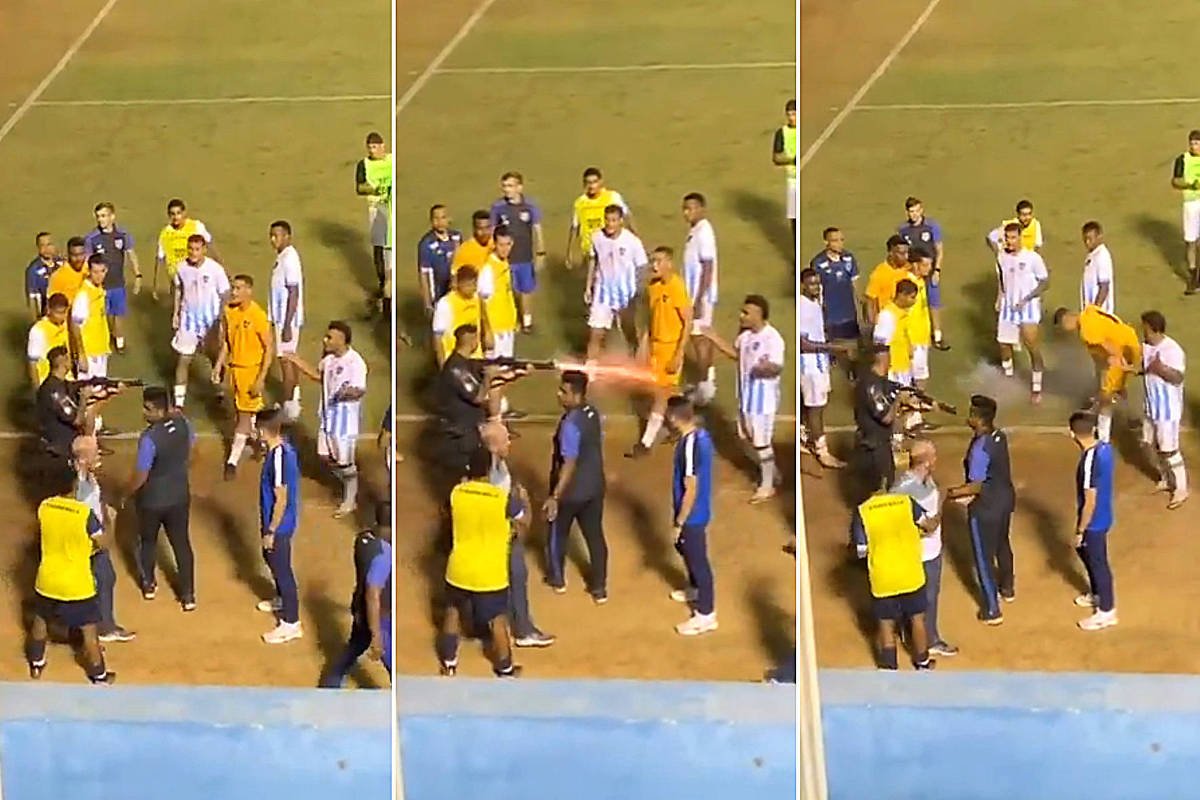 'Fiquei apavorado', diz goleiro beleado por PM em campo -