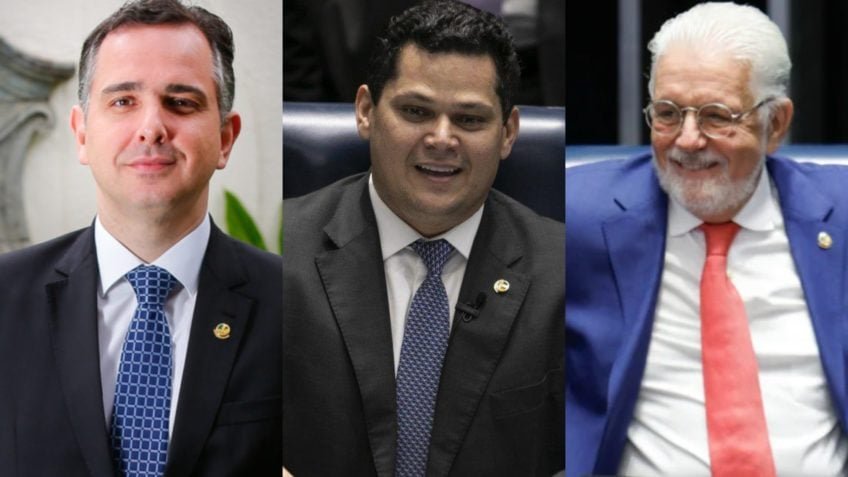 Pacheco, Alcolumbre e Jaques tratam do comando do Senado