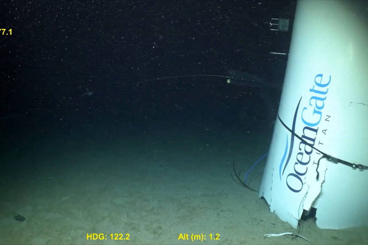 Vídeo mostra restos do submersível Titan no fundo do mar