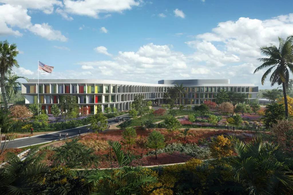 Nova embaixada dos EUA em Brasília relê obra de Niemeyer