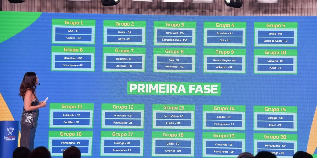 Definidos os jogos da 1ª fase da Copa do Brasil