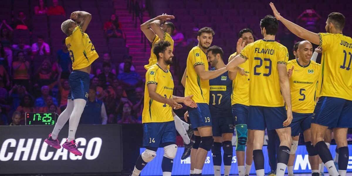 Brasil vence Canadá por 3 sets a 0 na Liga