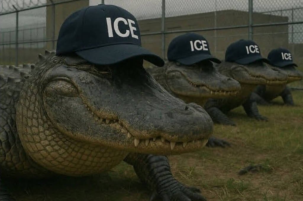 Governo Trump publica imagem de 'jacarés do ICE' - 29/06/2025
