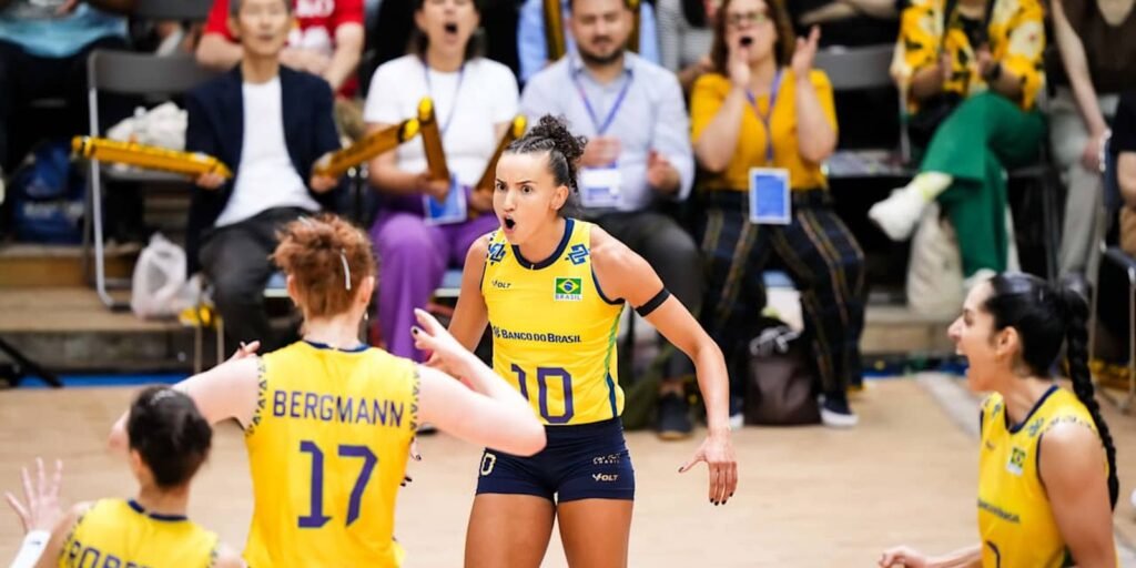 Liga das Nações de Vôlei: Brasil vence Polônia e assume