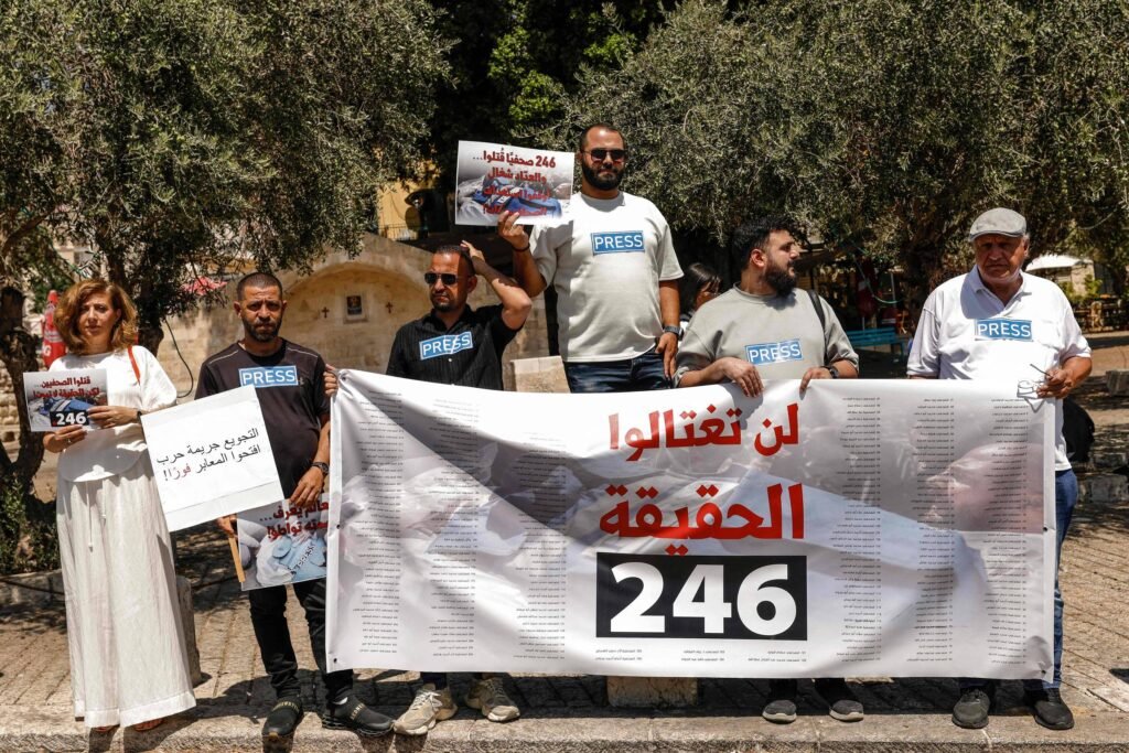 Veículos farão protesto por mortes de jornalistas em Gaza -