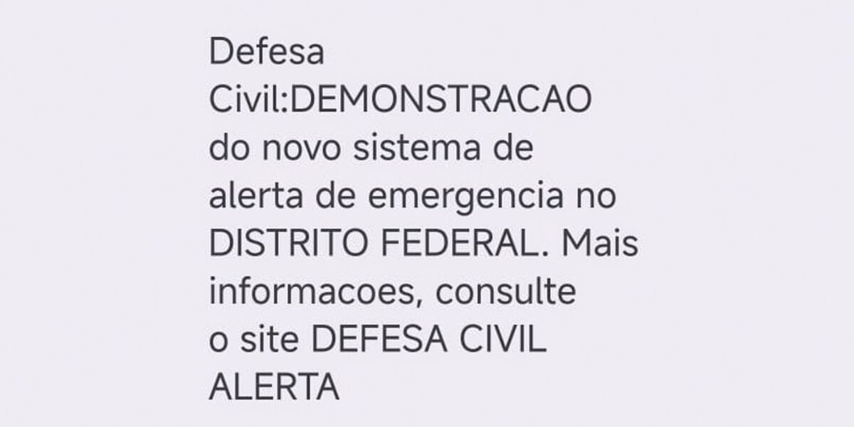 Defesa Civil testa aviso de desastre via celular no DF,