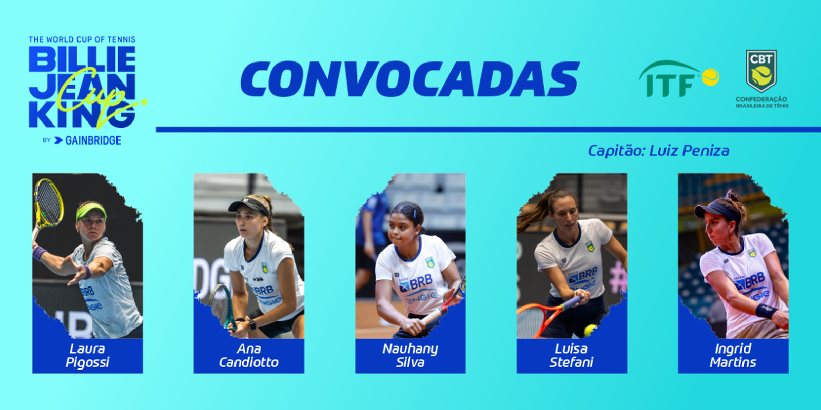 Tênis: seleção é convocada para playoffs da da Billie Jean