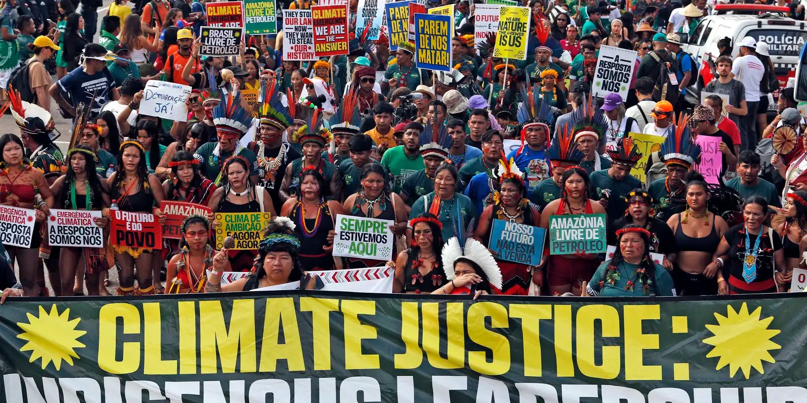 COP30: marcha global indígena em Belém cobra demarcação de territórios