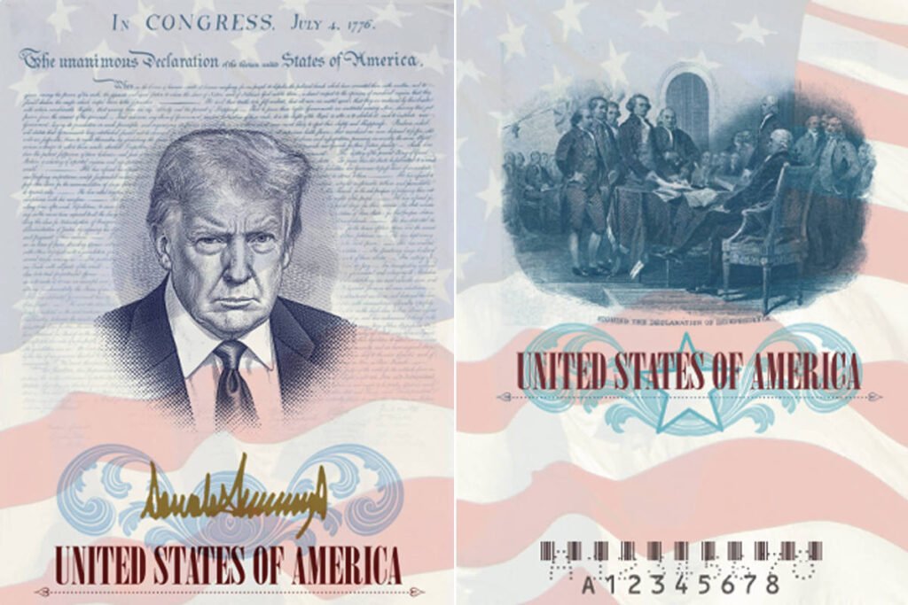 EUA vão emitir passaportes com rosto e assinatura de Trump