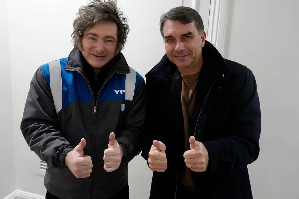 Milei virá a Brasil após visita de Flávio à Argentina